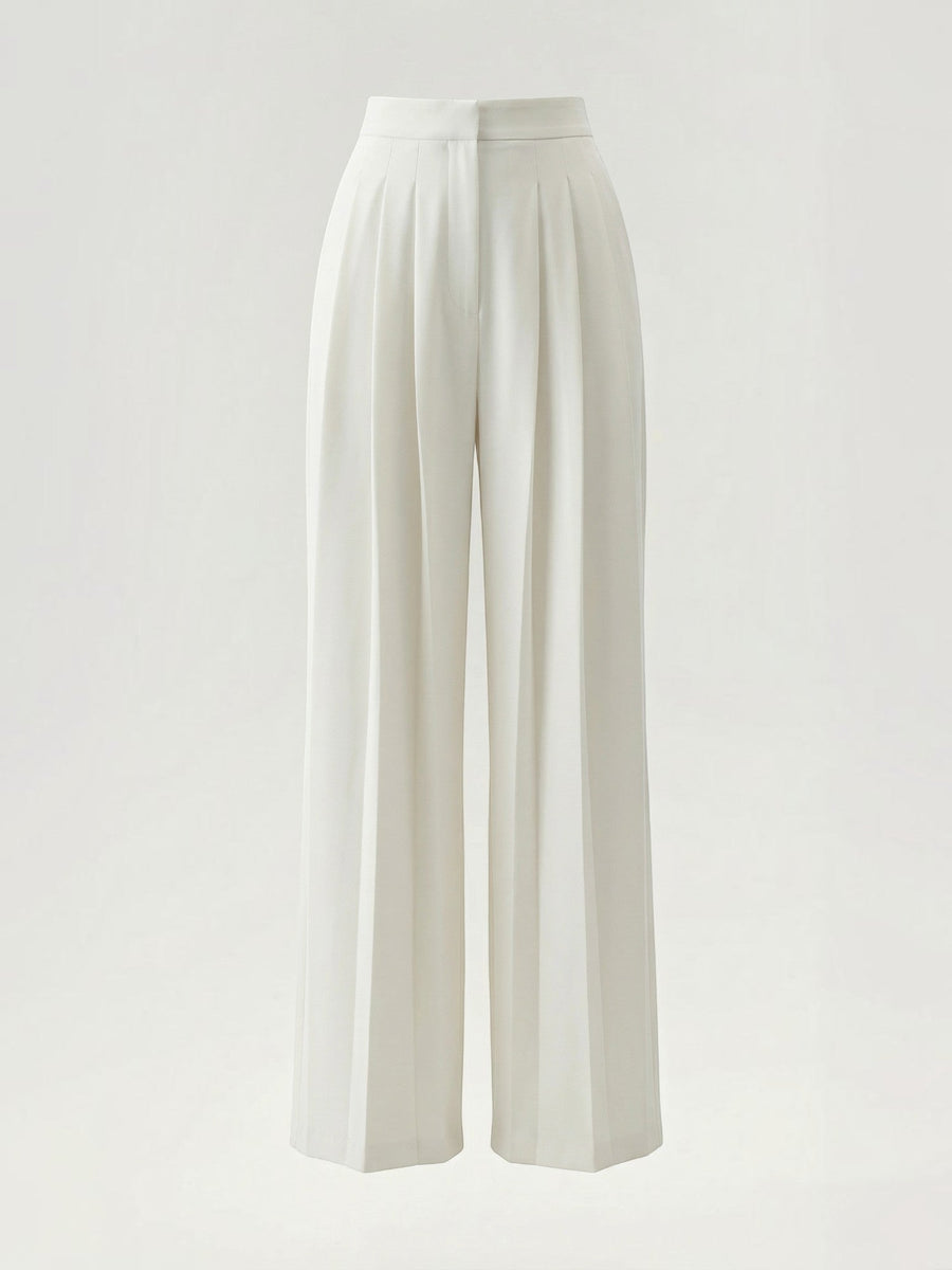 Iris High Waisted Pleated Wide Leg Pants