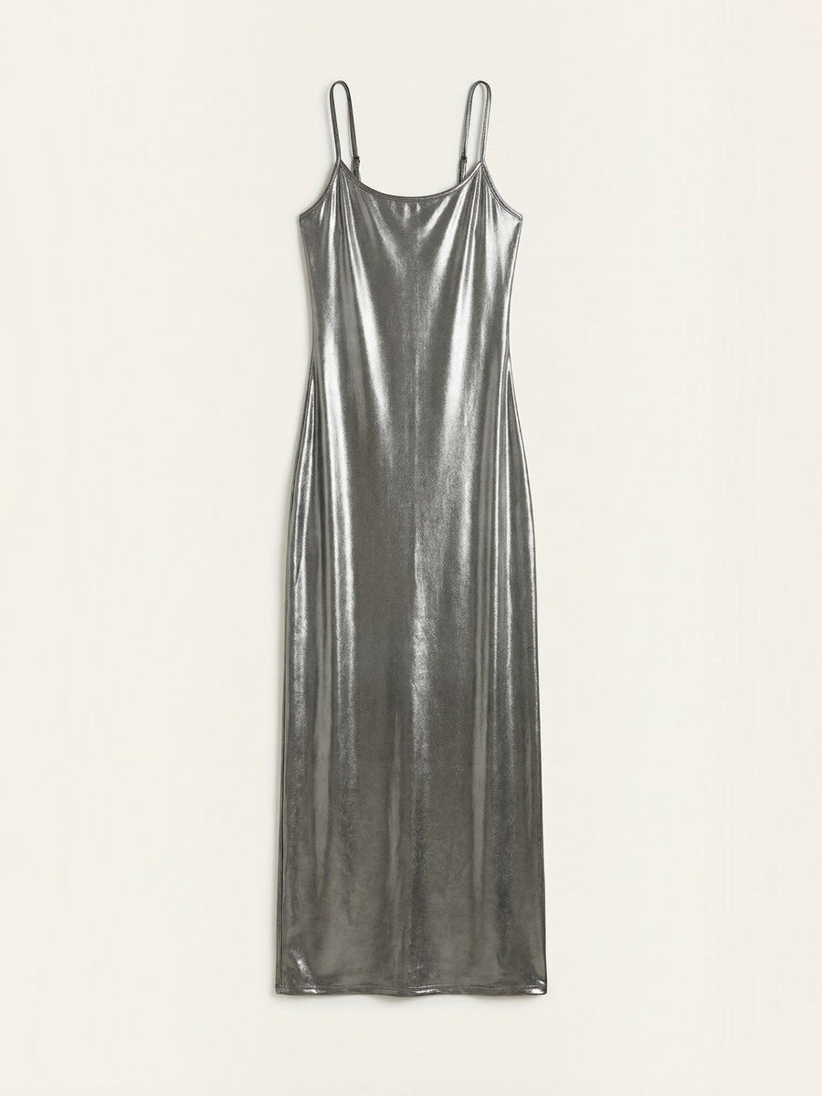 Uma Metallic Bodycon Maxi Dress
