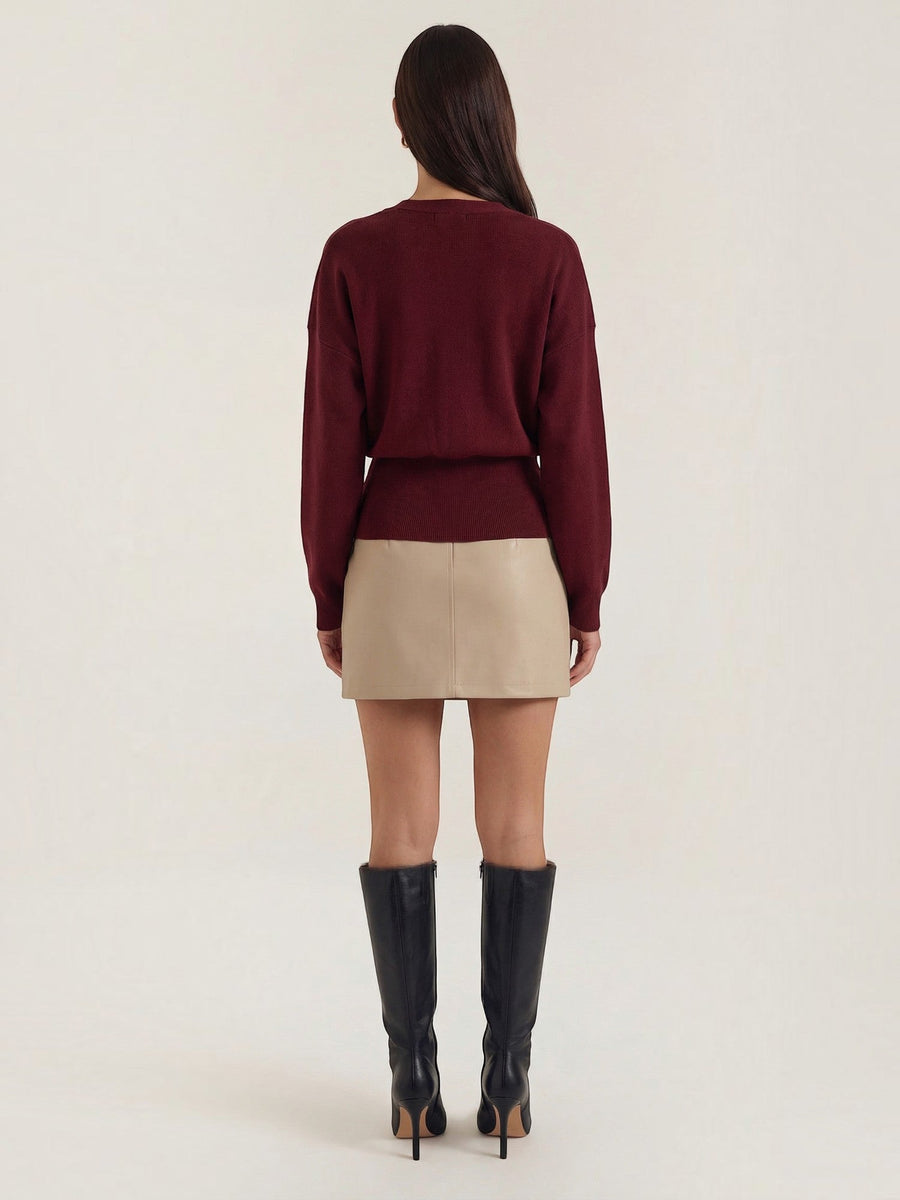 Christine Single Button Deep V Cardigan