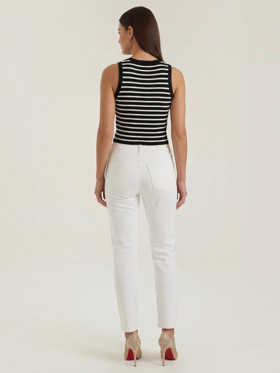 Heloise Striped Knit Crop Top