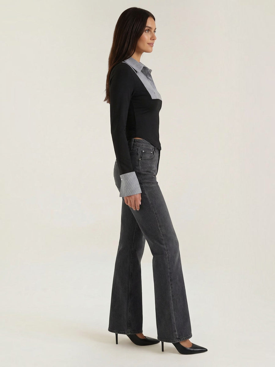 Kalliope Layered Look Long Sleeve Top