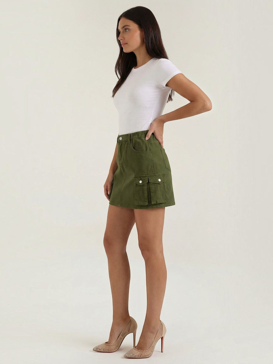 Ivy Cotton Cargo Mini Skirt