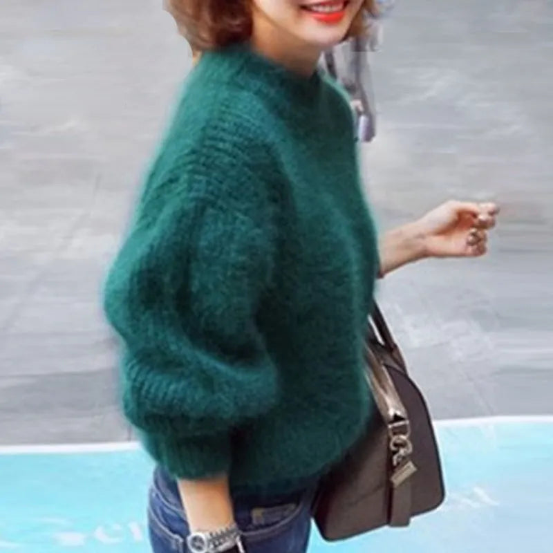 Savia Fluffy Oversized Balloon Sleeve Sweater