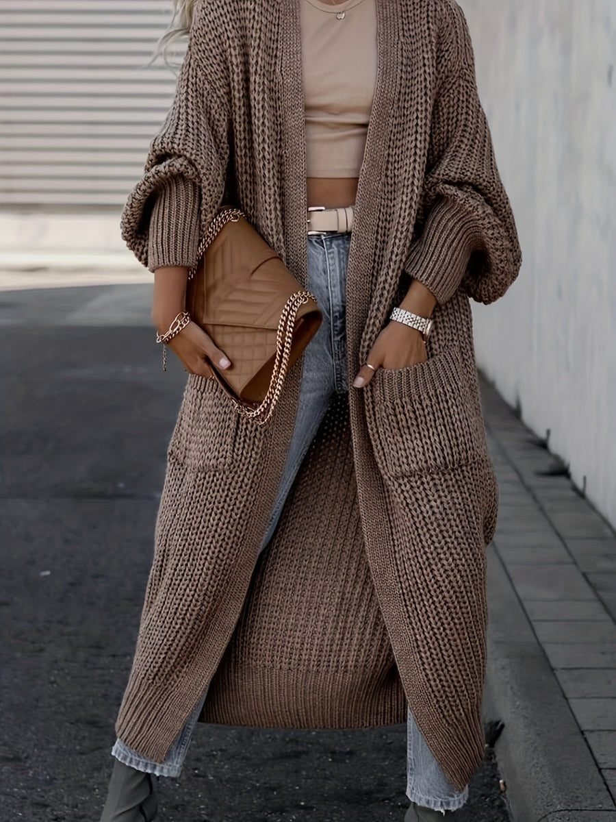 Rosalind Long Knit Cardigan with Pockets