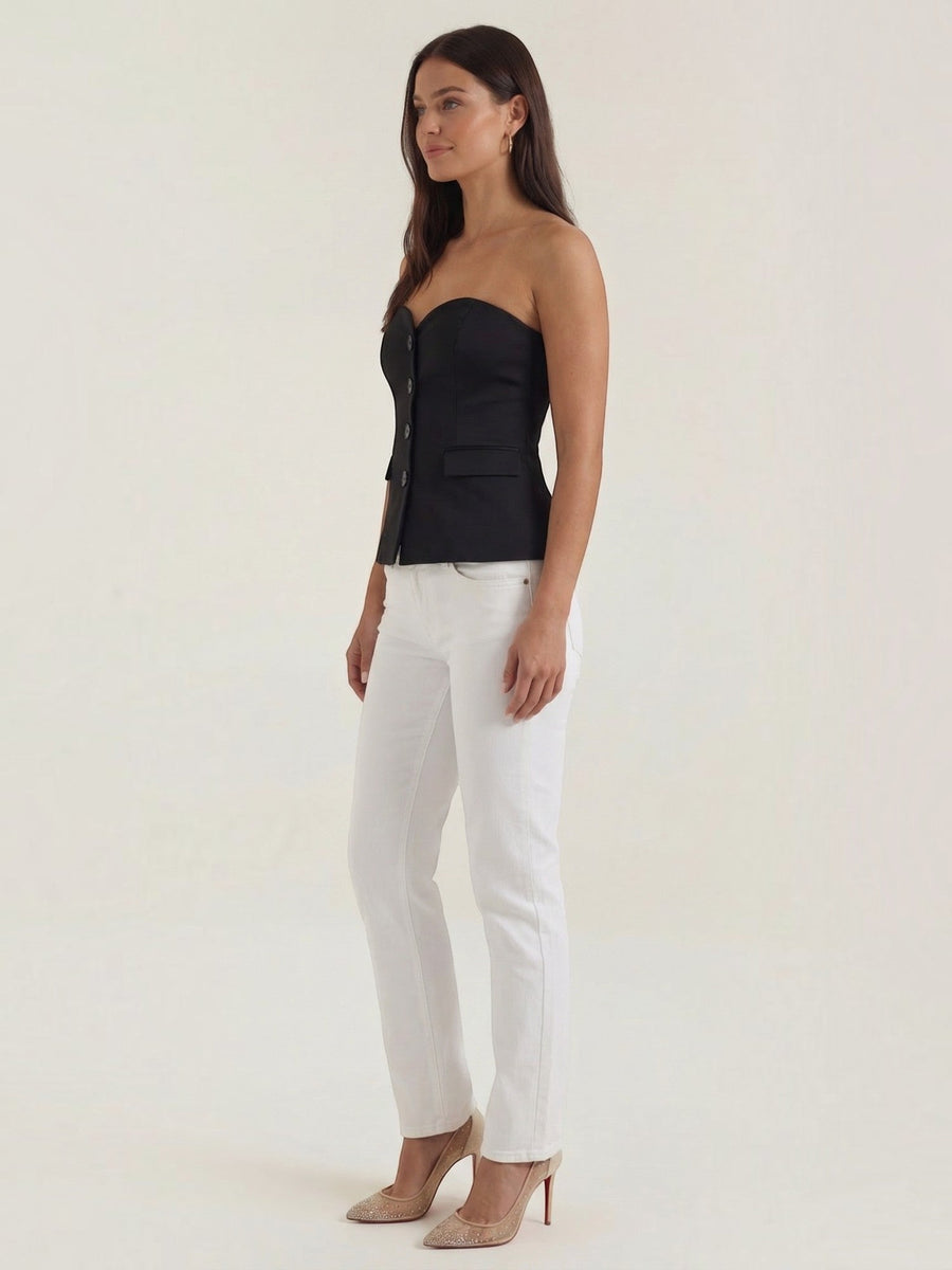 Fiona Off Shoulder Button Front Top