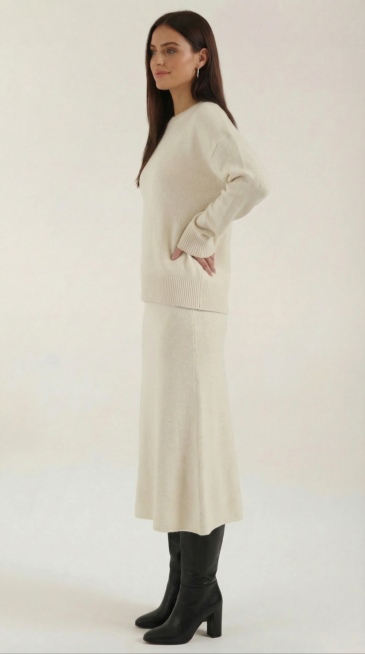 Amy Knitted Top and Skirt Set