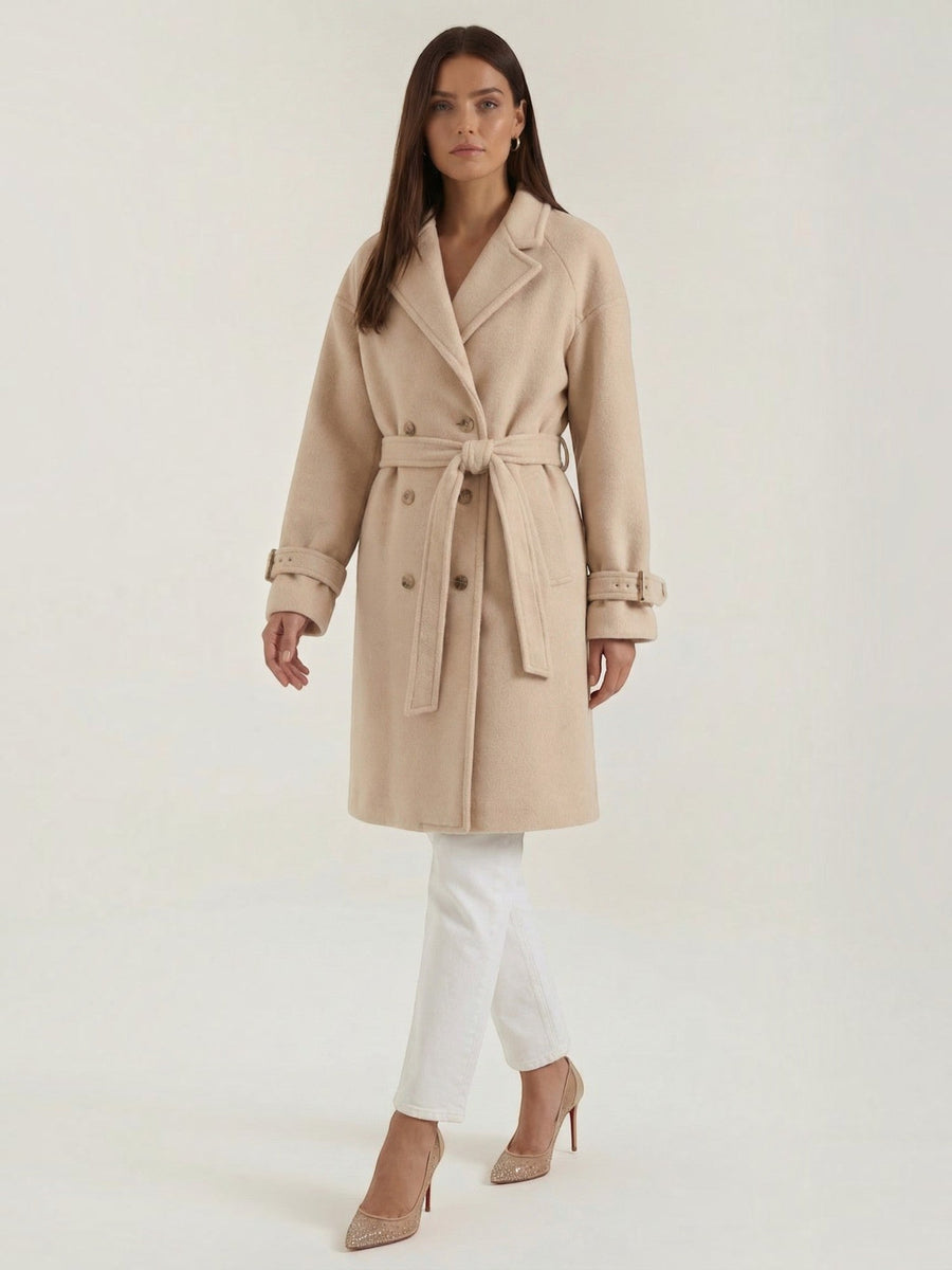 Orinthia Double Breasted Belted Winter Coat