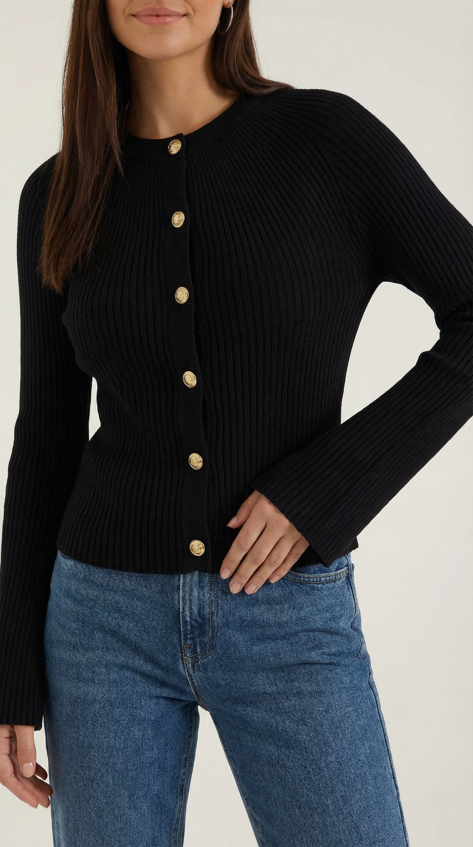 Betty Button-Up Knit Top