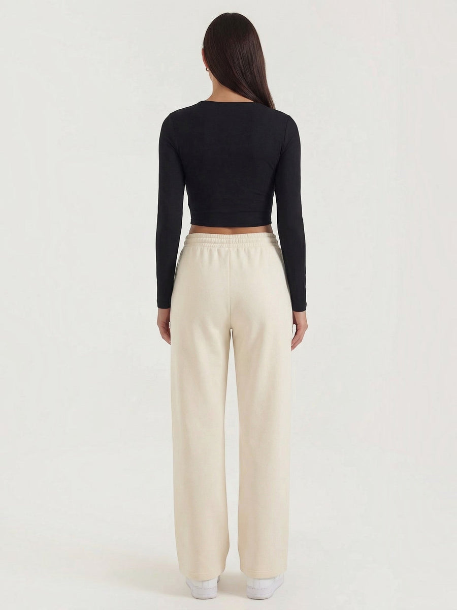 Karen Long Sleeve Cropped Top
