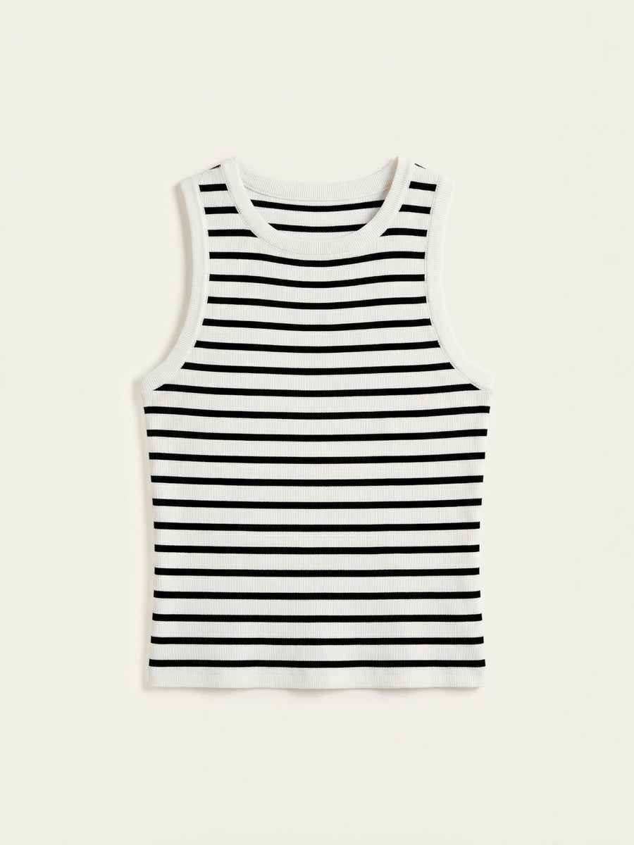 Heloise Striped Knit Crop Top