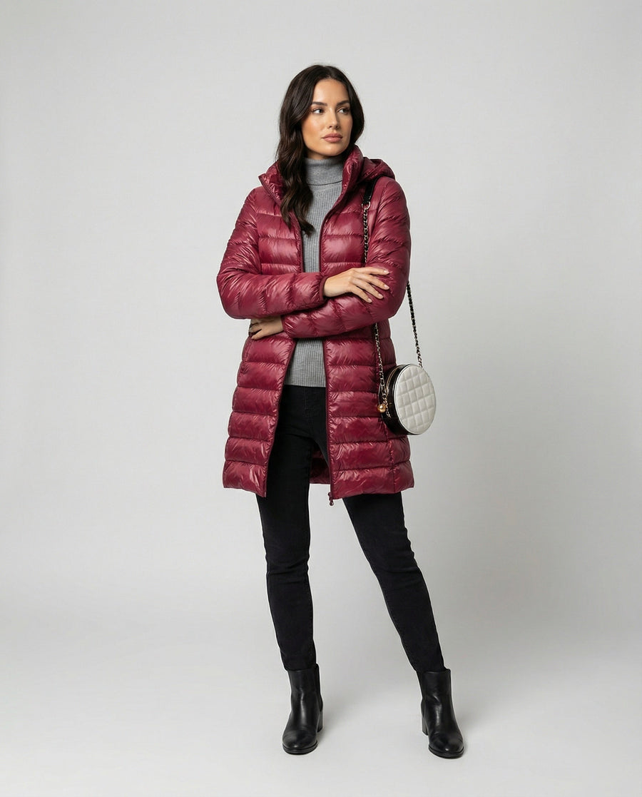 Lia Long Ultralight Hooded Puffer Jacket