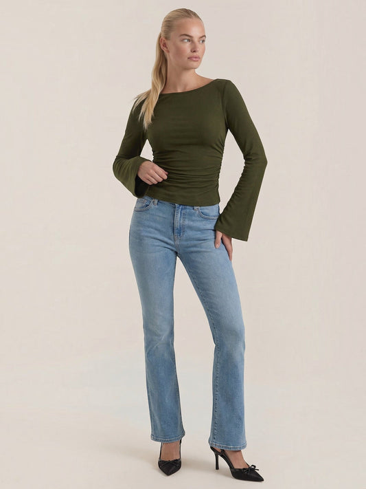 Leona Flared Trumpet Sleeve Top
