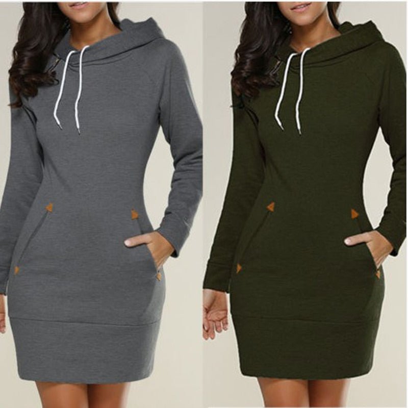 Hagia Above the Knee Hoodie Dress