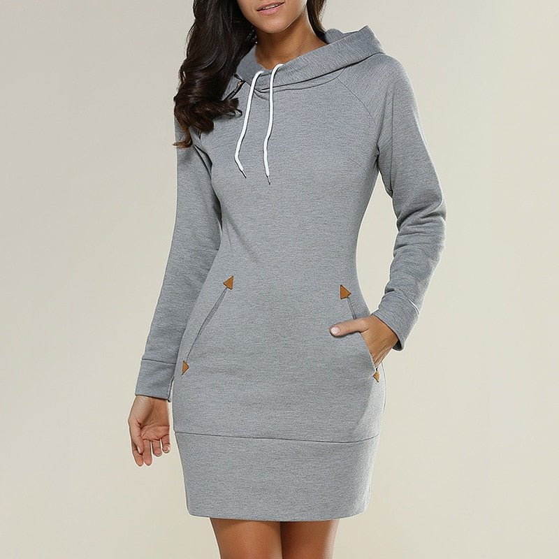 Hagia Above the Knee Hoodie Dress