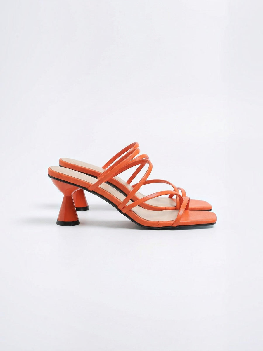 Stephanie Sculptural Cone Heel Sandals