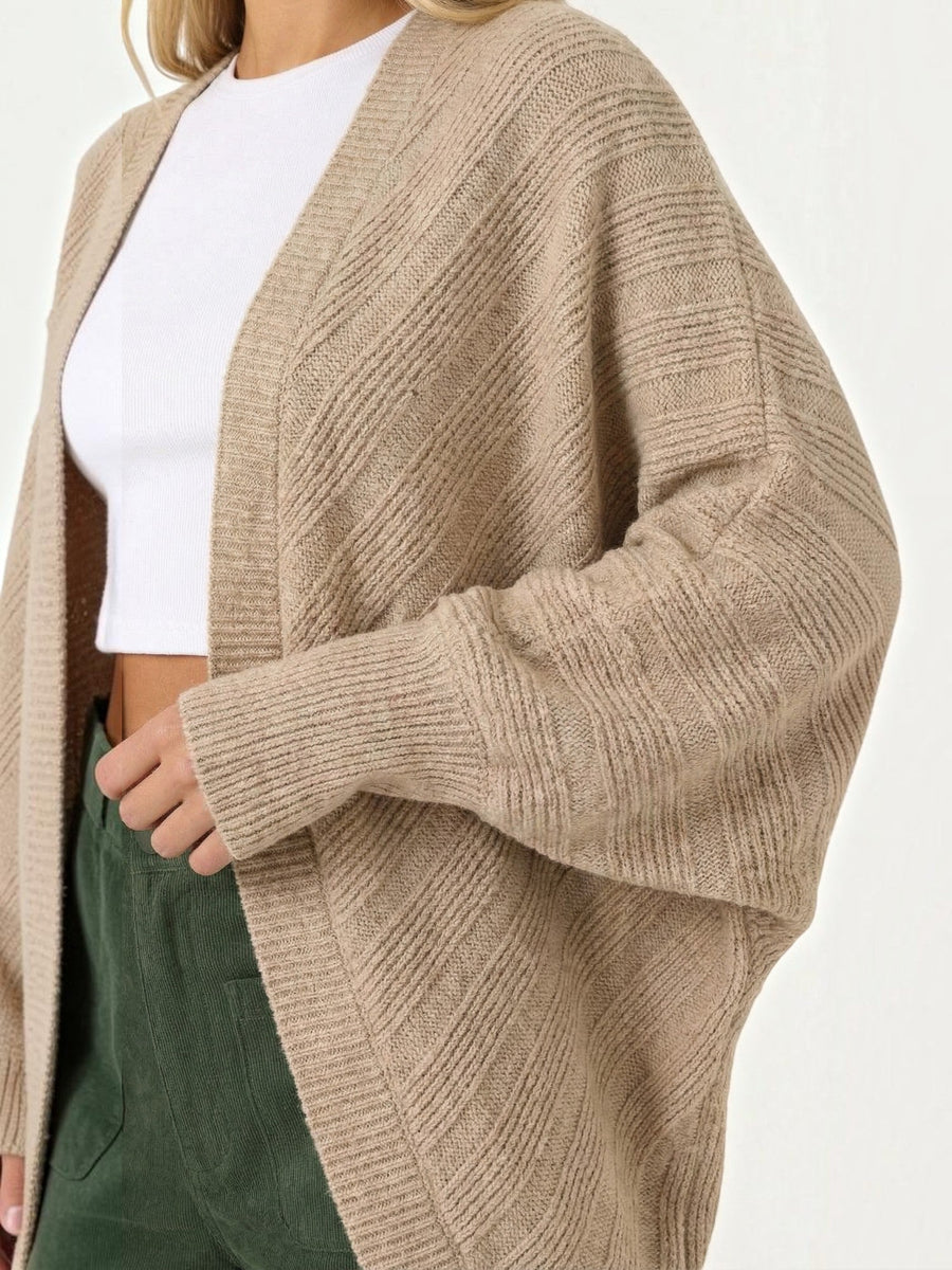 Cassandra Oversized Batwing Open Cardigan