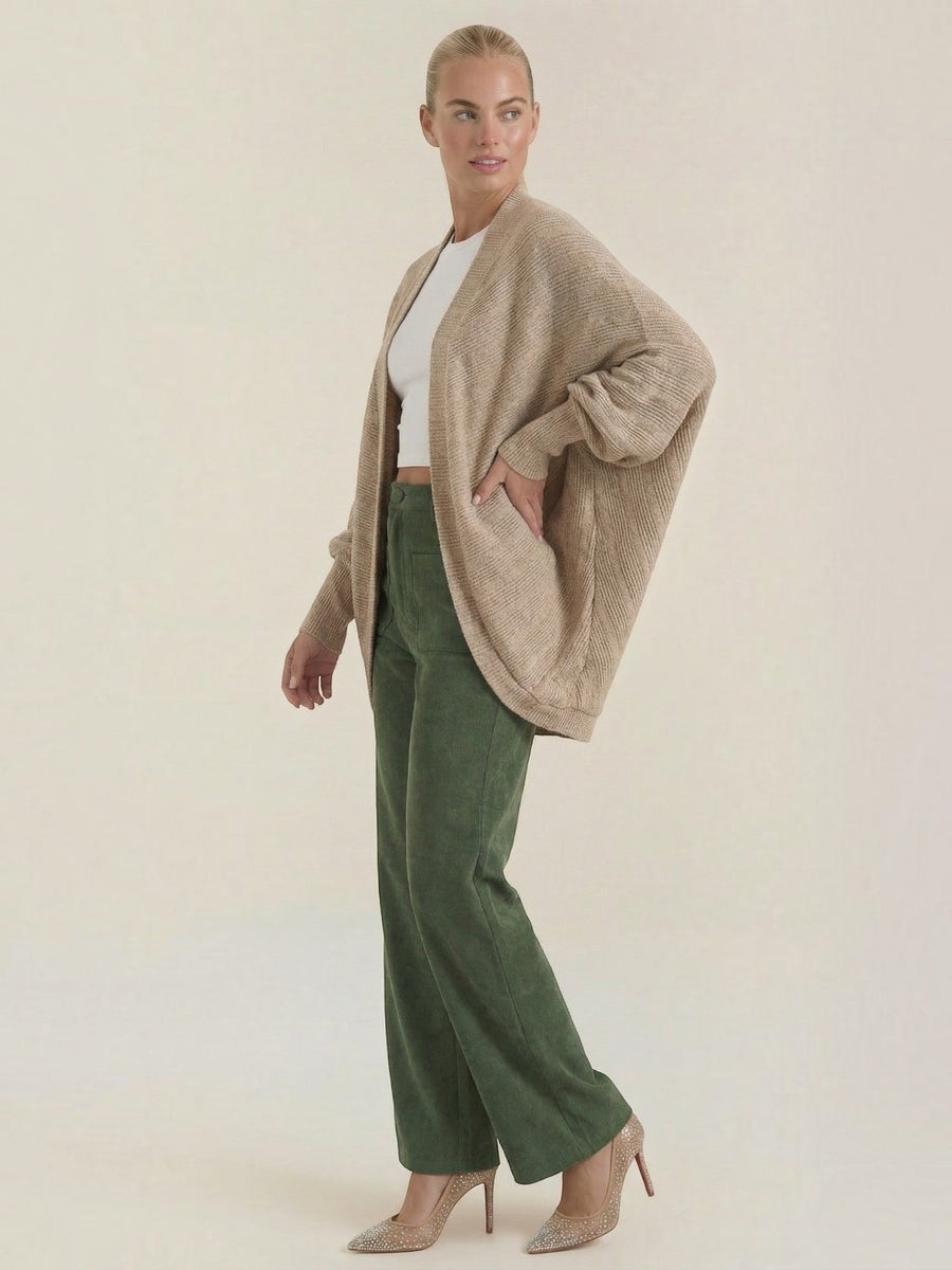 Cassandra Oversized Batwing Open Cardigan