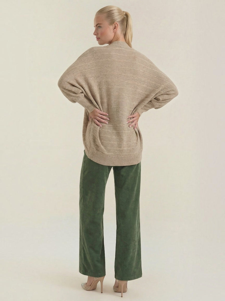 Cassandra Oversized Batwing Open Cardigan