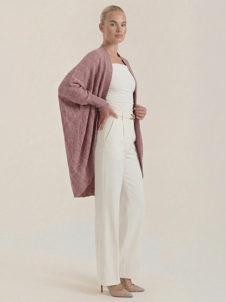 Cassandra Oversized Batwing Open Cardigan