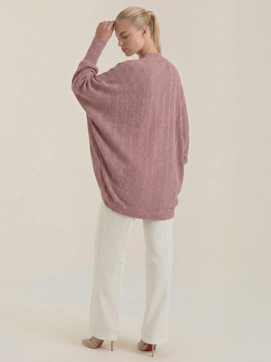 Cassandra Oversized Batwing Open Cardigan