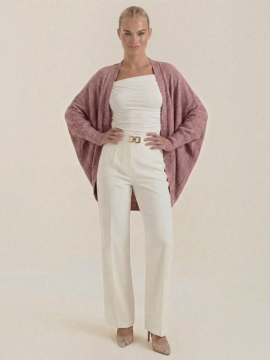 Cassandra Oversized Batwing Open Cardigan