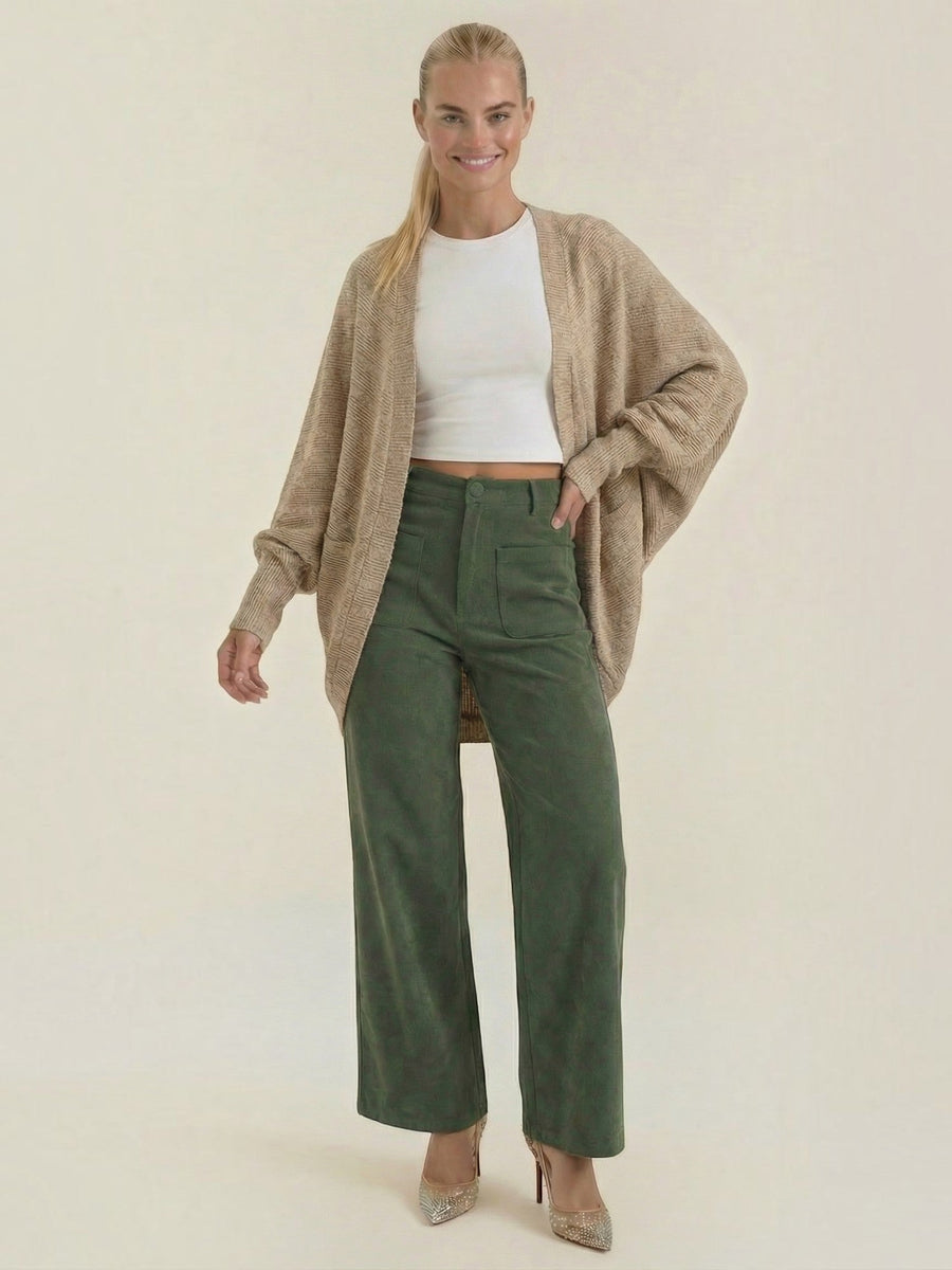 Cassandra Oversized Batwing Open Cardigan