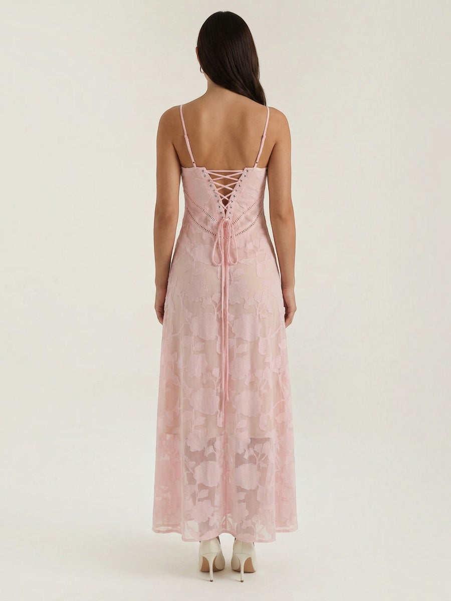Arabelle Sweetheart Jacquard Maxi Dress