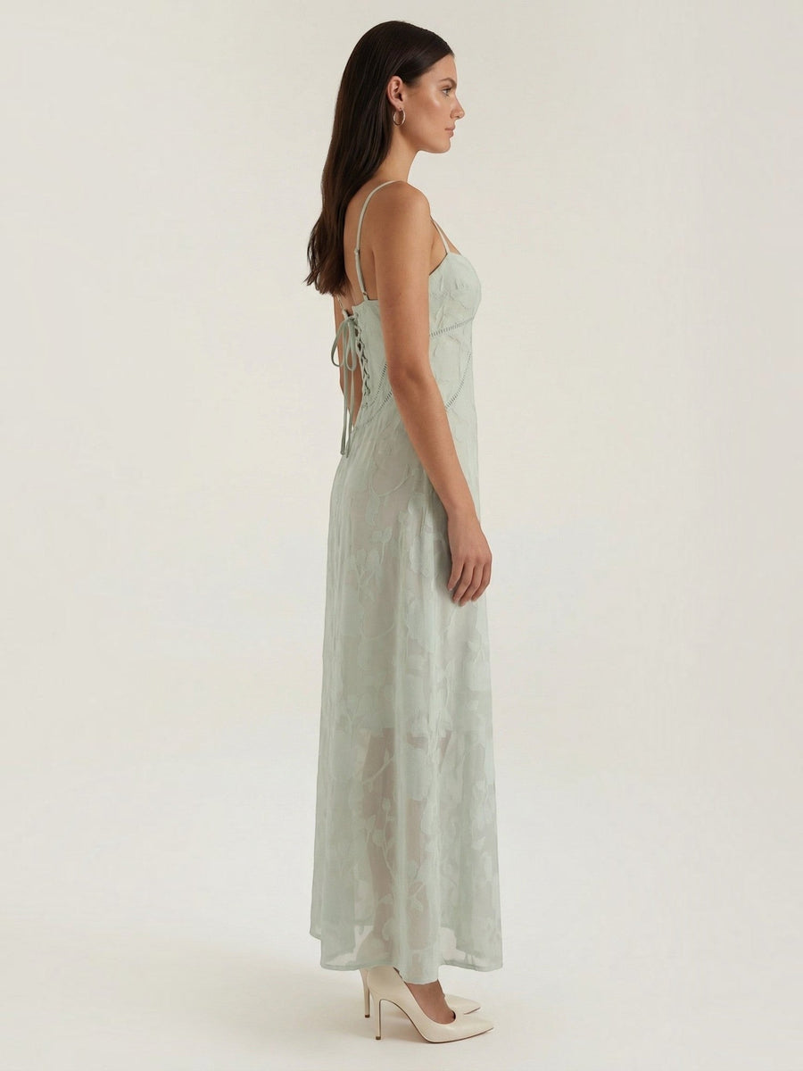 Arabelle Sweetheart Jacquard Maxi Dress