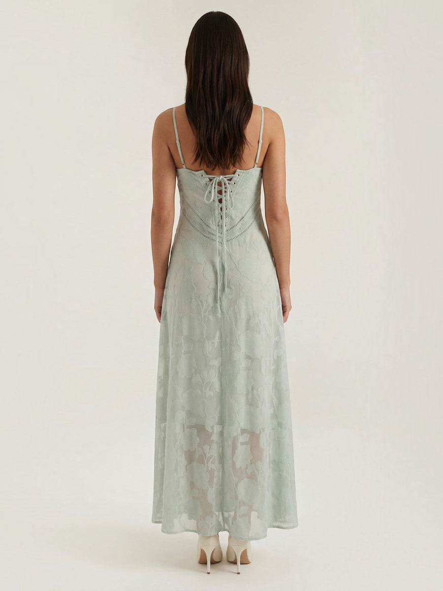 Arabelle Sweetheart Jacquard Maxi Dress
