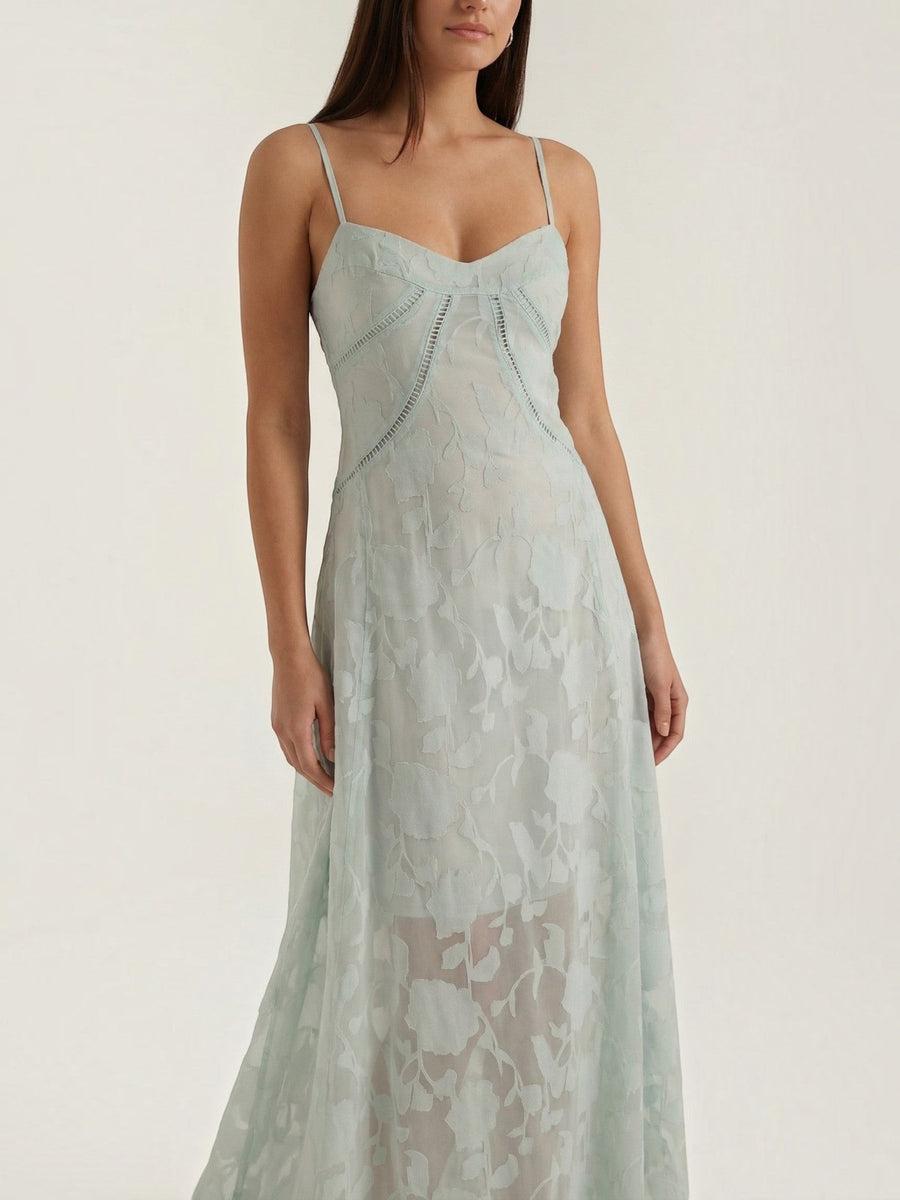 Arabelle Sweetheart Jacquard Maxi Dress