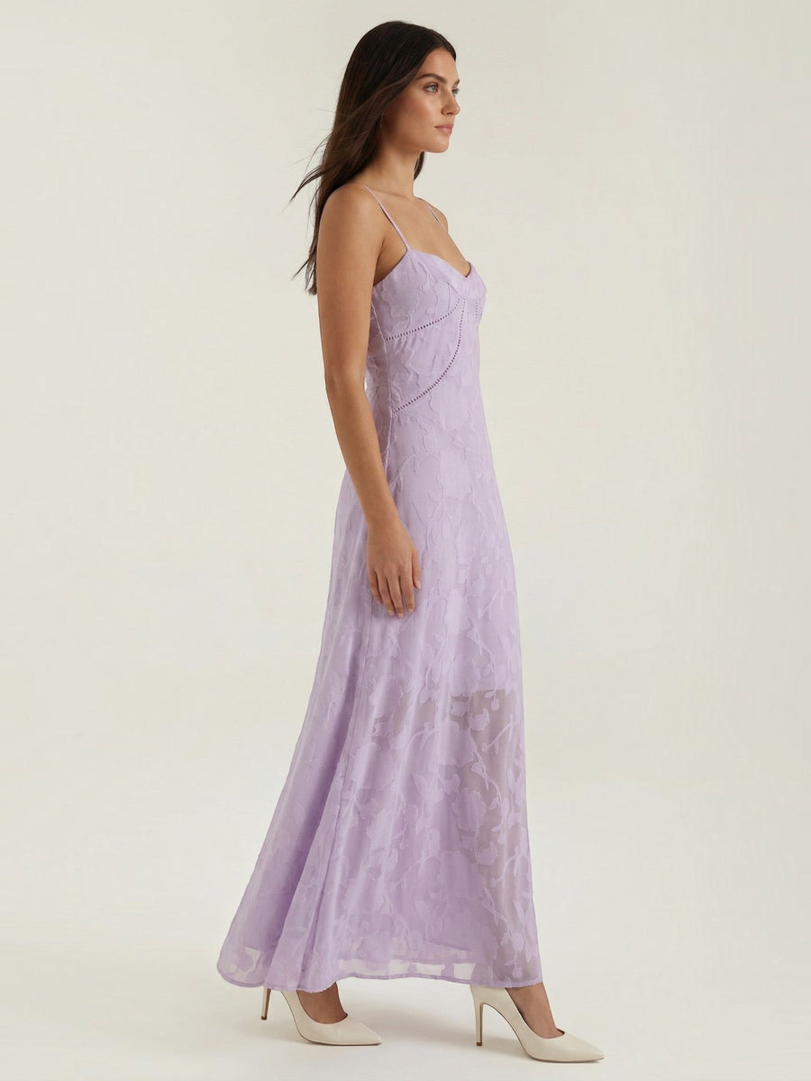 Arabelle Sweetheart Jacquard Maxi Dress