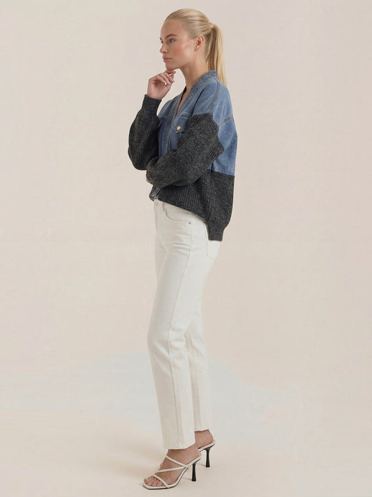Katrina Denim and Knit Jacket