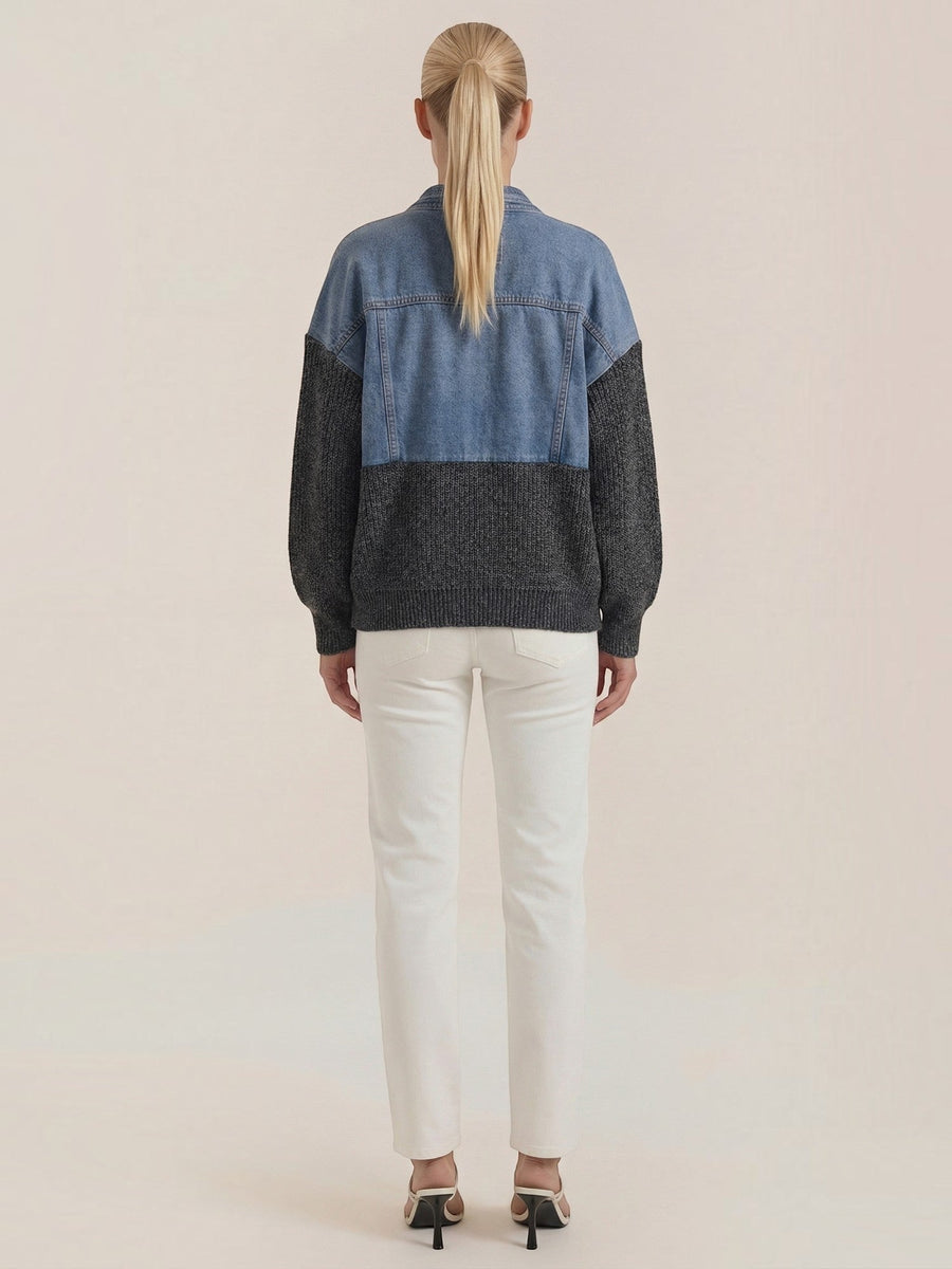 Katrina Denim and Knit Jacket