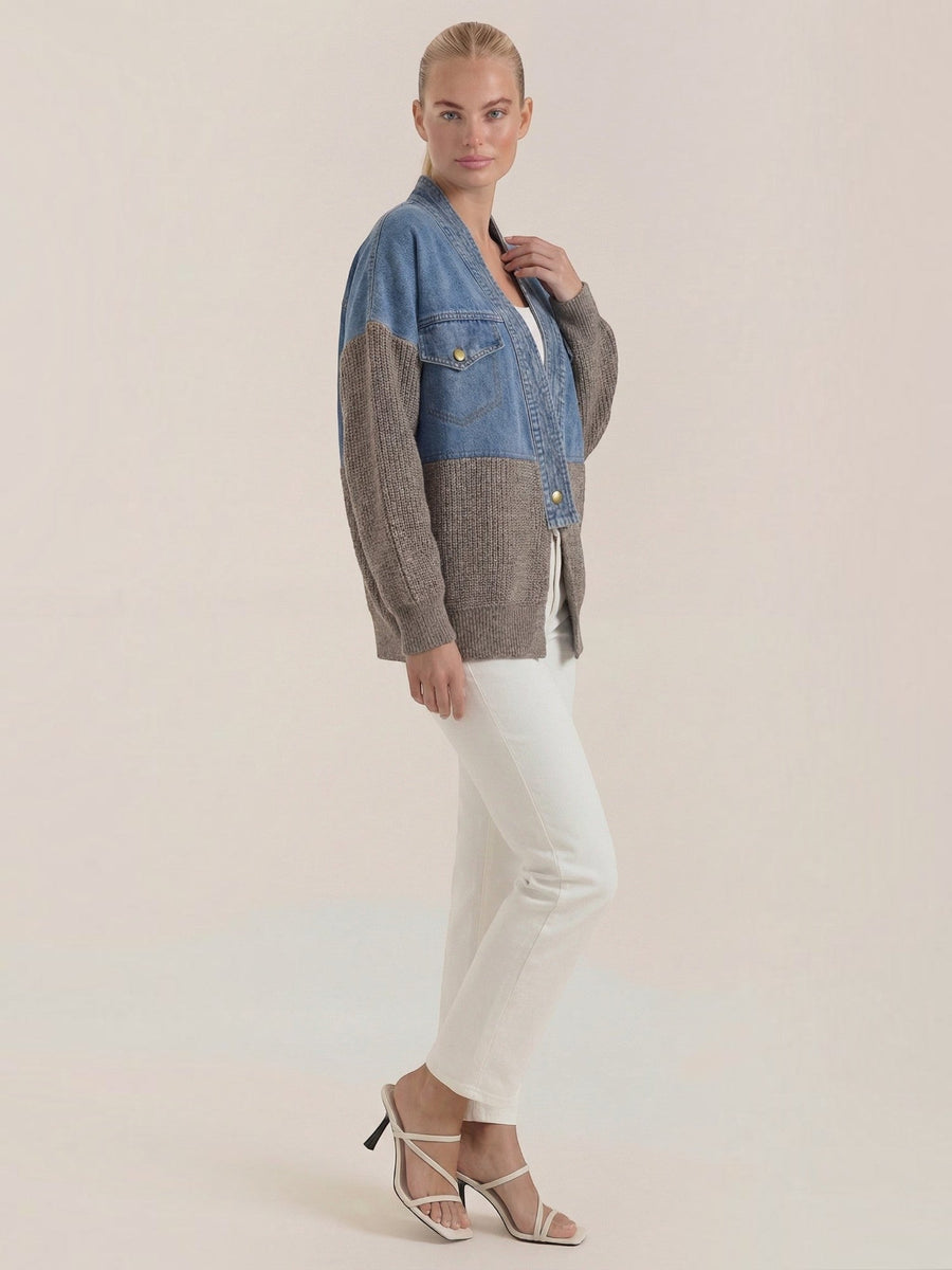 Katrina Denim and Knit Jacket