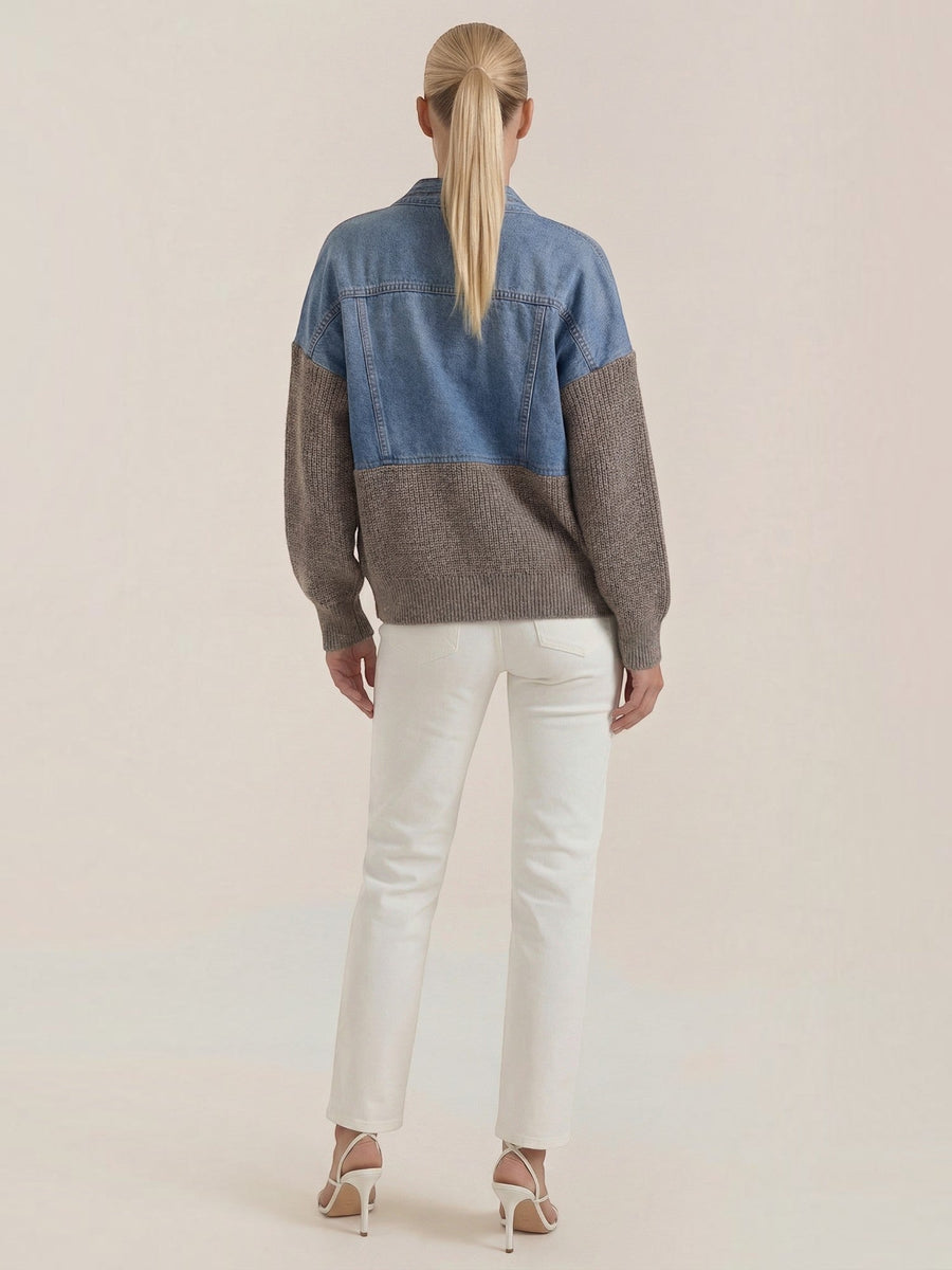 Katrina Denim and Knit Jacket