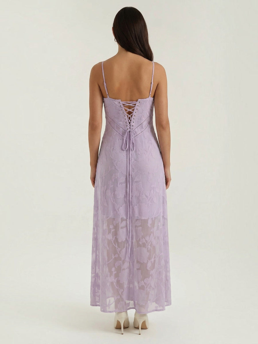Arabelle Sweetheart Jacquard Maxi Dress