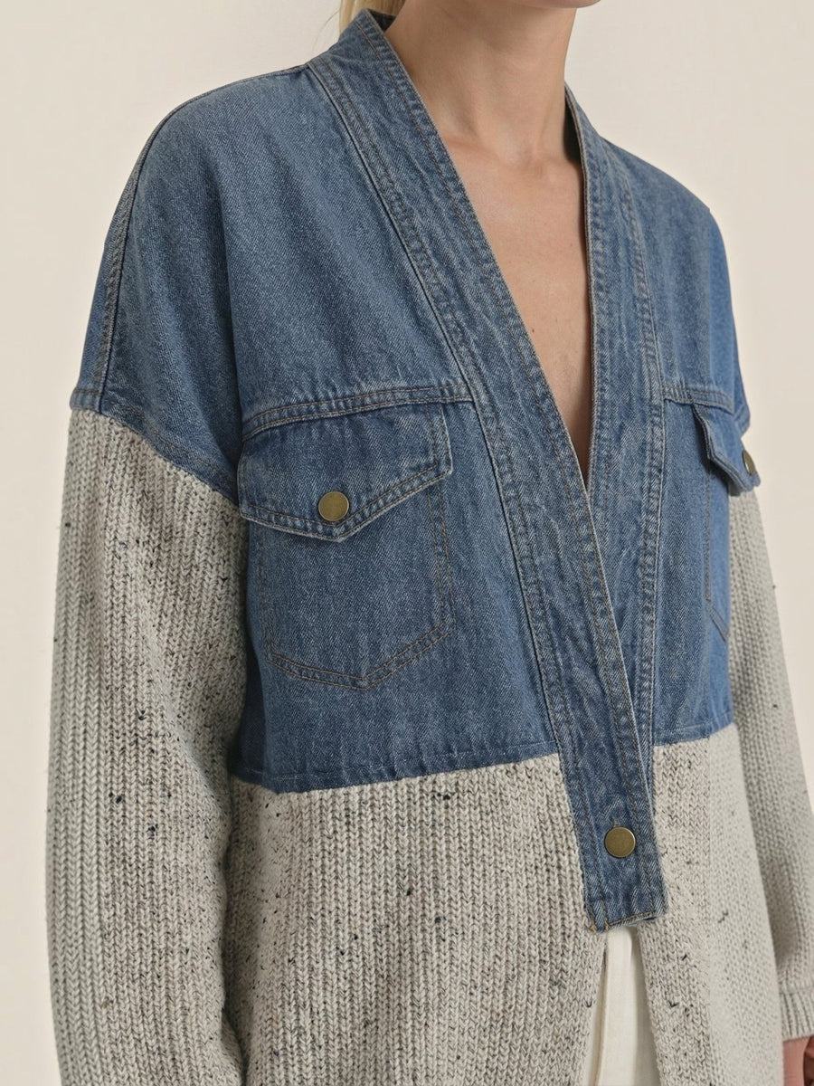 Katrina Denim and Knit Jacket