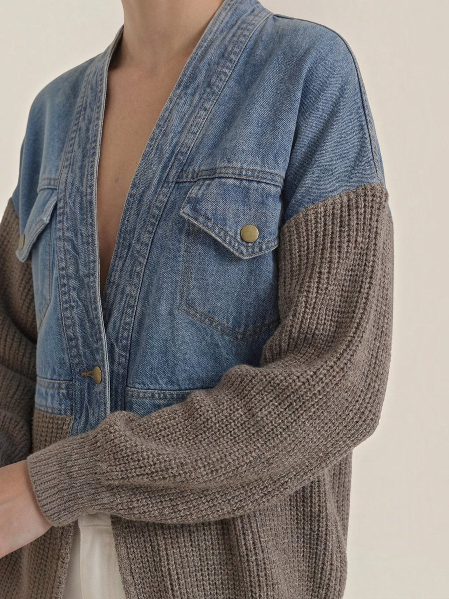 Katrina Denim and Knit Jacket
