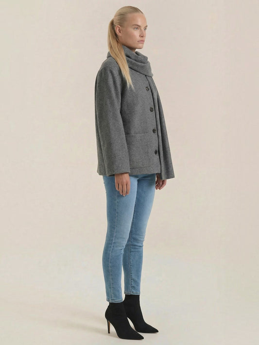 Kristina Poncho Coat with Built In Scarf