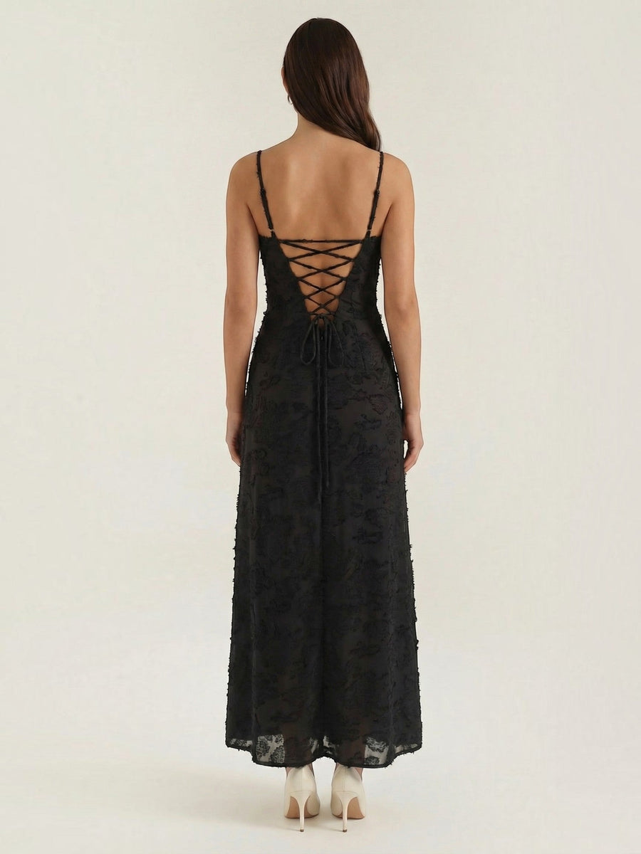 Arabelle Sweetheart Jacquard Maxi Dress