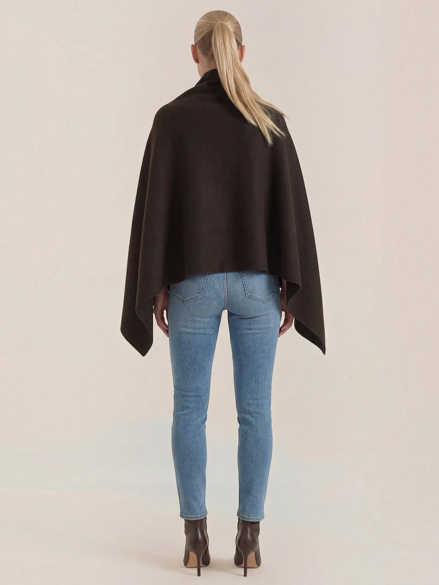Kristina Poncho Coat with Built In Scarf
