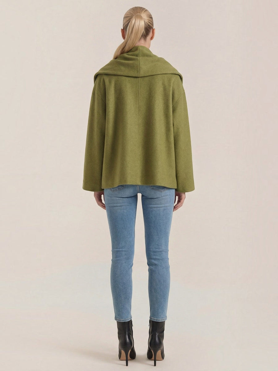 Kristina Poncho Coat with Built In Scarf