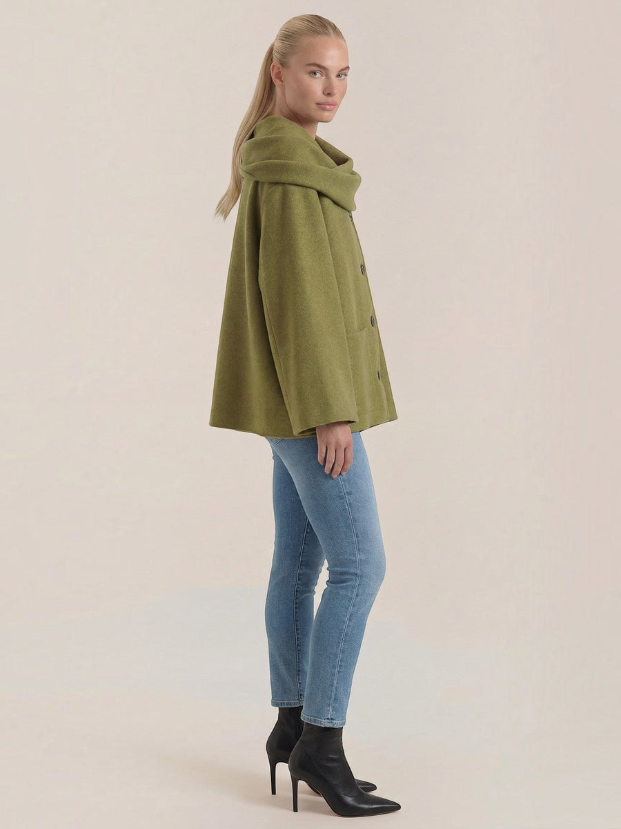 Kristina Poncho Coat with Built In Scarf