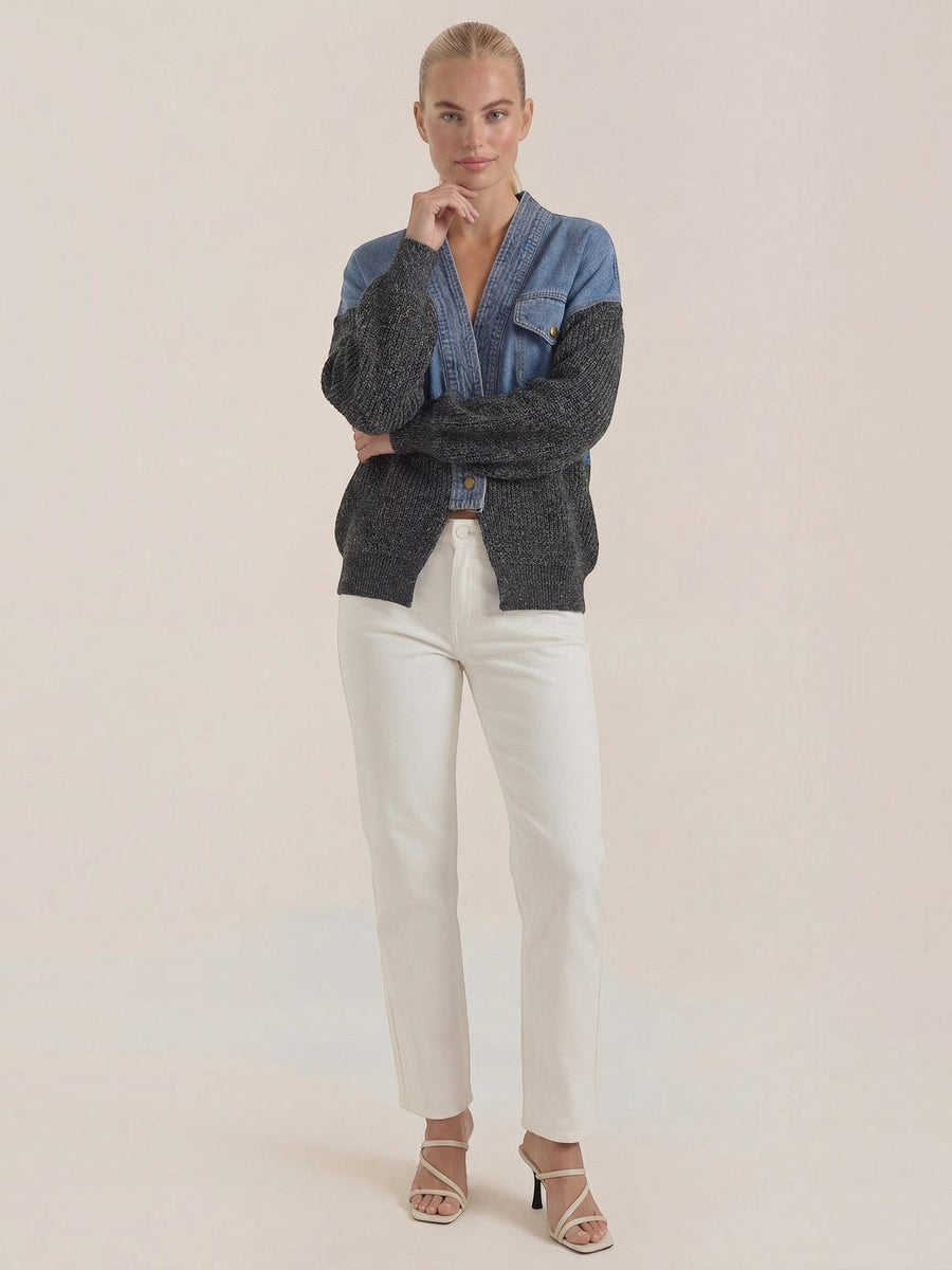 Katrina Denim and Knit Jacket