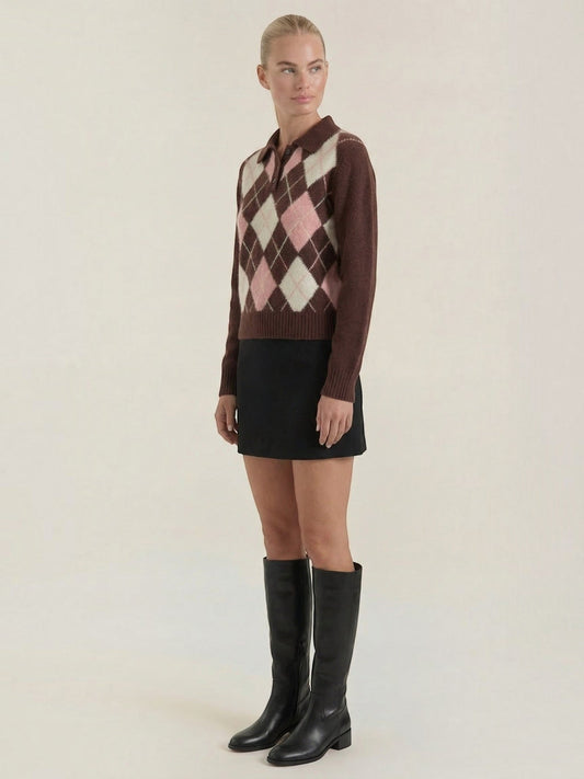 Kristy Argyle Polo Collar Sweater