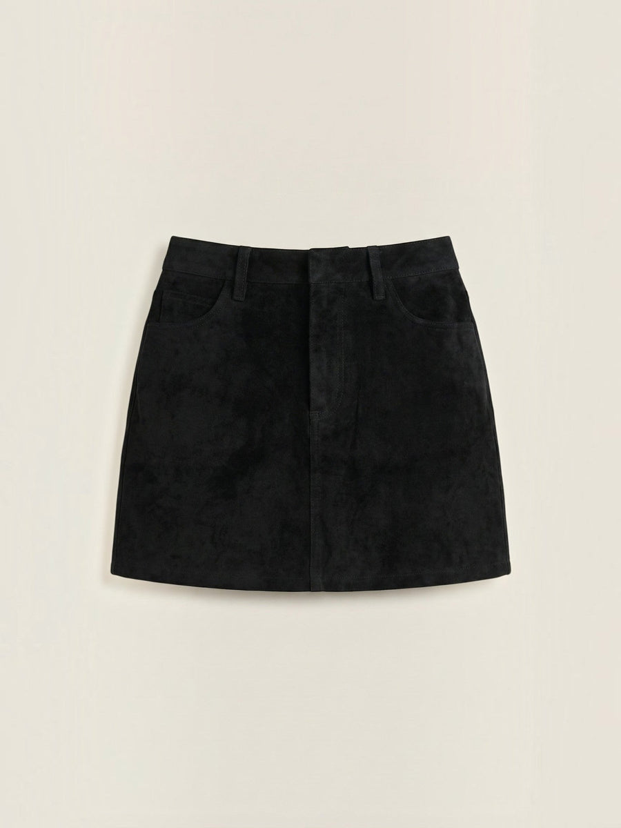 Maureen Suede Look High Waisted Mini Skirt