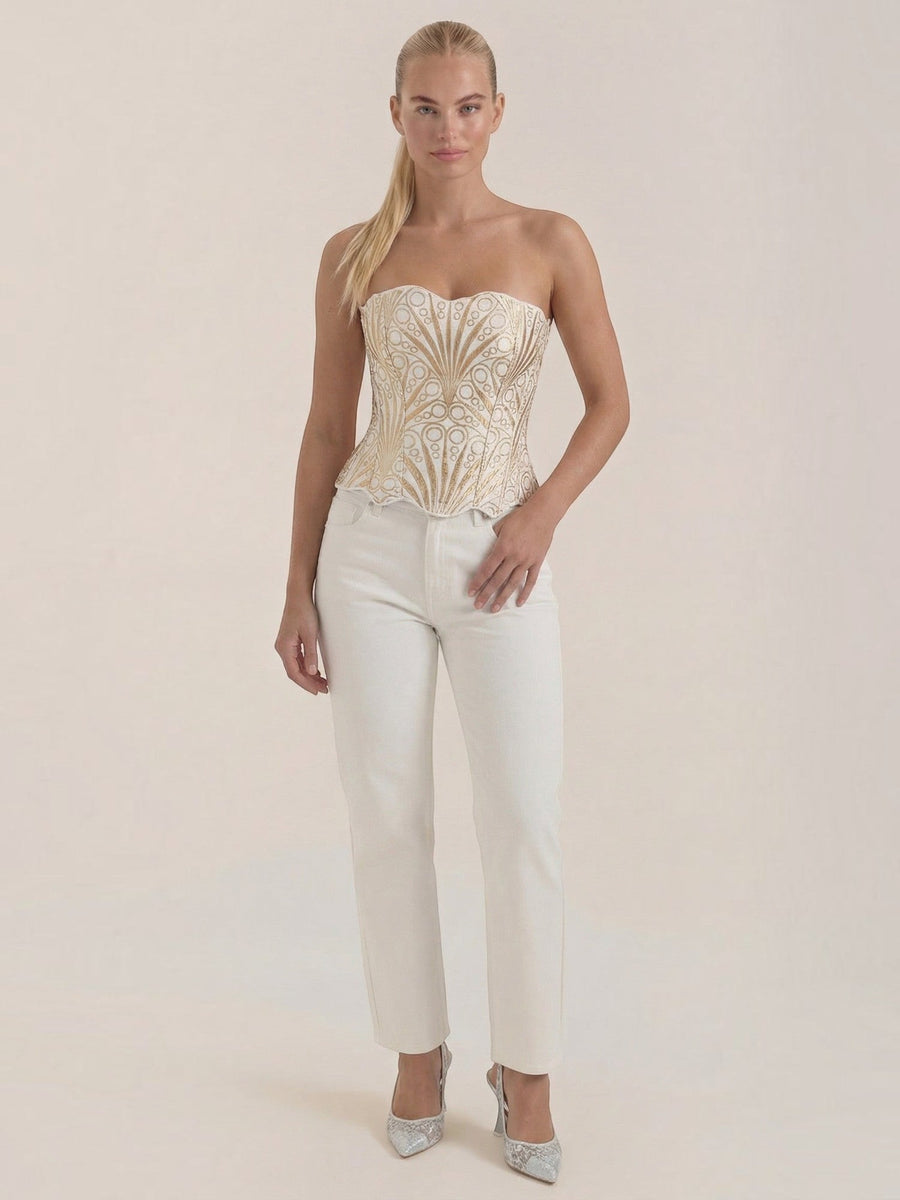 Robyn Strapless Lace Corset Top