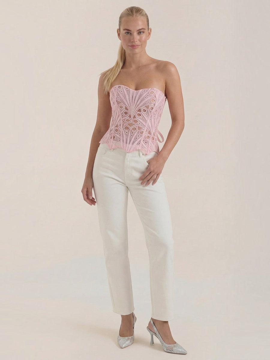 Robyn Strapless Lace Corset Top