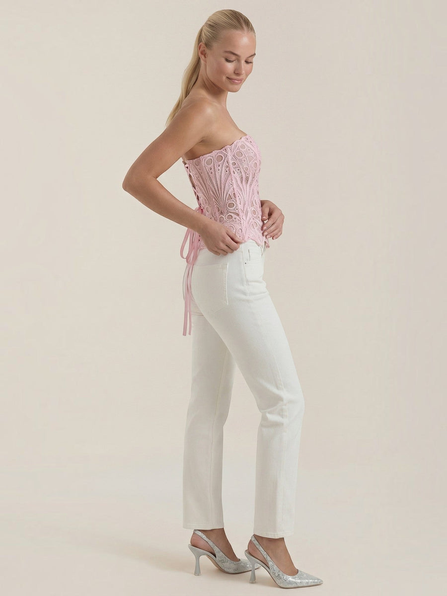 Robyn Strapless Lace Corset Top