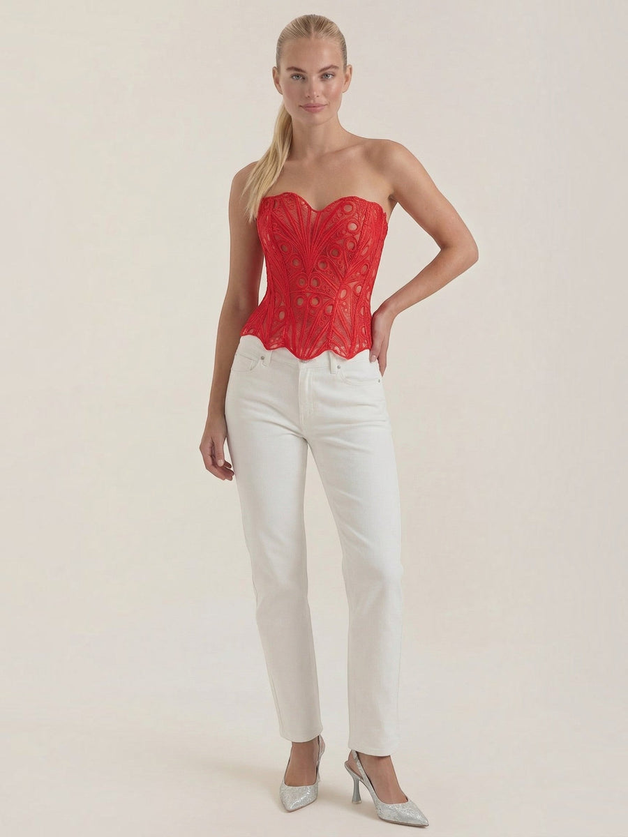 Robyn Strapless Lace Corset Top